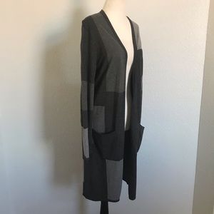 J Jill Knee Length Geometric Sweater Duster